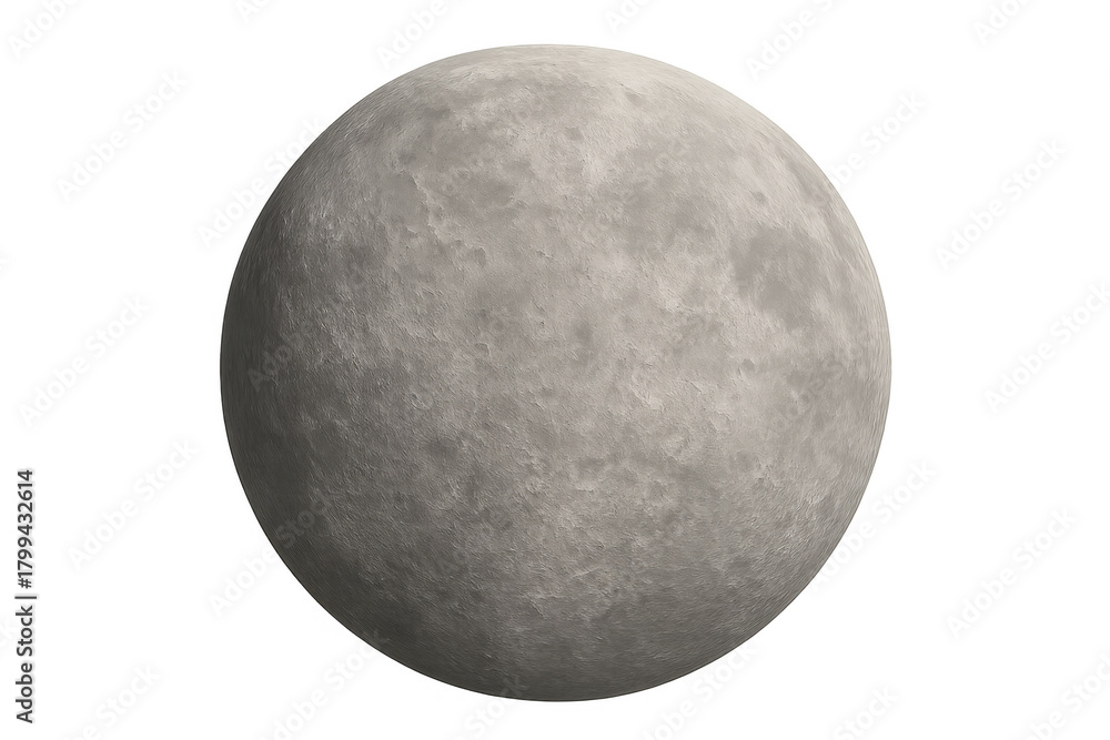 Fototapeta premium Moon planet traveling in space, global astronomy research exploration and scientific discovery on transparent background