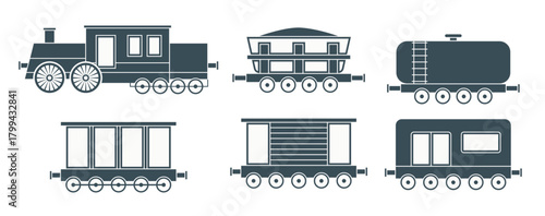 Caboose up vector illustration