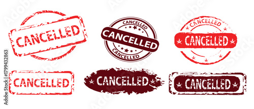 cancelled vector badges