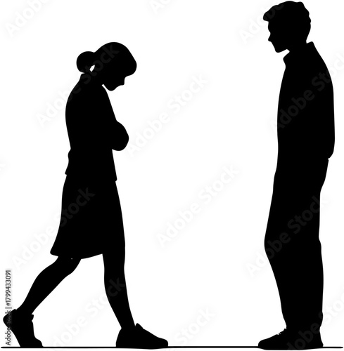 Conflict Silhouette – Emotional Tension Scene