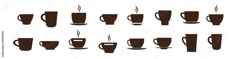 Obraz premium coffee and tea cup set