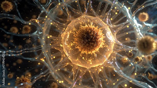 Vivid Visualization of Neural Networks and Microbial Structures in Dynamic Motion