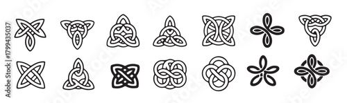 Collection of Intricate Celtic Knotwork Designs