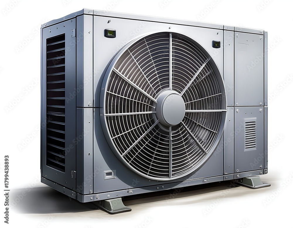 Fototapeta premium An isolated outdoor unit on a white background