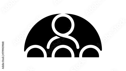 group discussion symbol ,black isolated silhouette