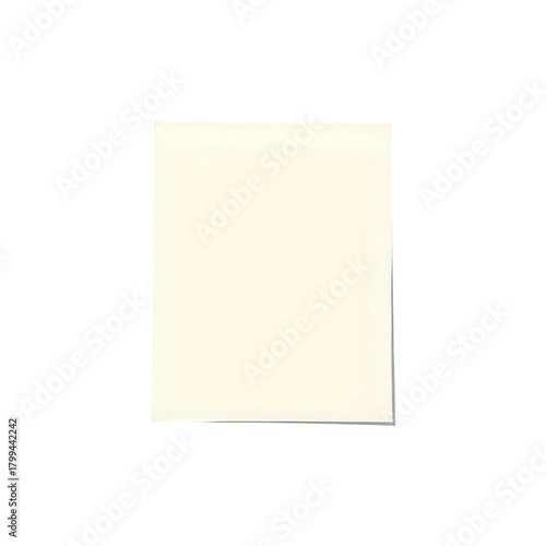 Cream paper sheet with shadow overlay for layouts