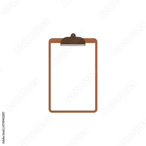 Clipboard with blank sheet for notes or checklist