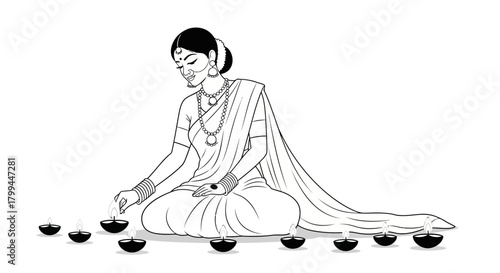 vector illustration of a woman
