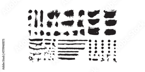 Vector Brush Set design fully editable high quality