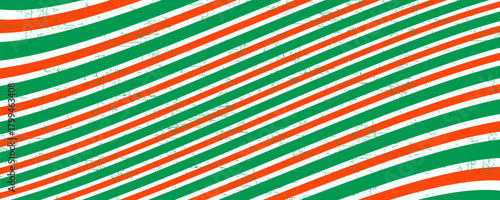 Christmas seamless pattern. Red and green diagonal stripes background. Candy cane repeating decoration wallpaper. Winter holiday lines backdrop. Xmas peppermint present wrapping print design. Vector