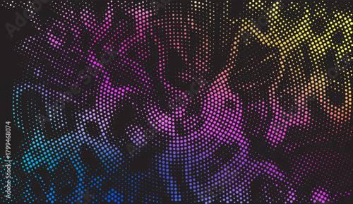 Vibrant abstract geometric pattern with a dazzling array of colors and light