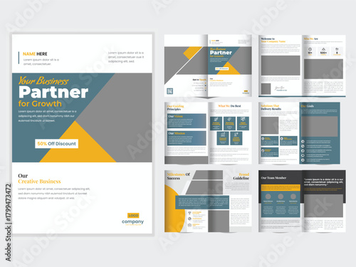 Corporate brochure template design for your business
