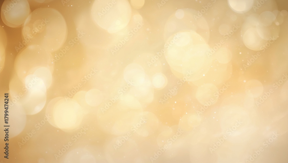 Fototapeta premium Soft Golden Bokeh Background with Shimmering Light Effects