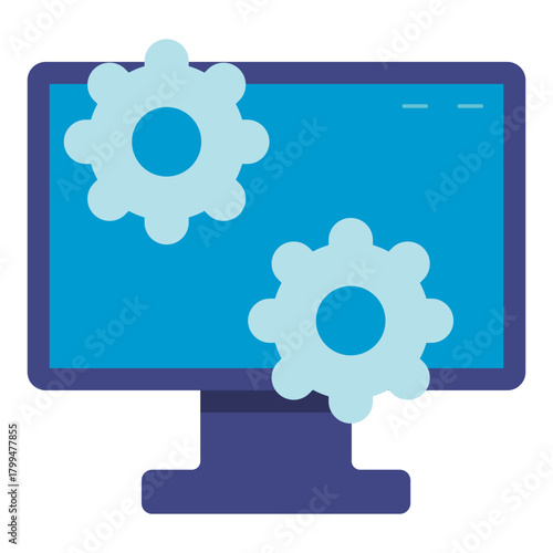 engineering data analysis flat icon