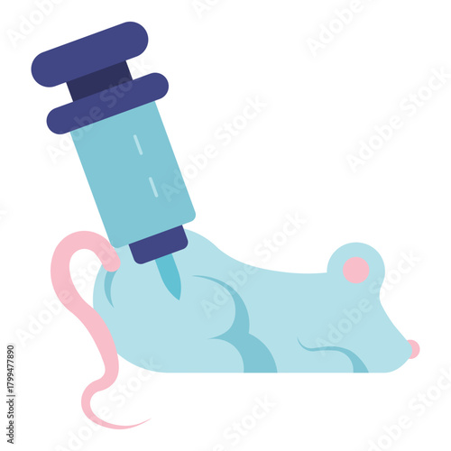 laboratory experimental animals flat icon