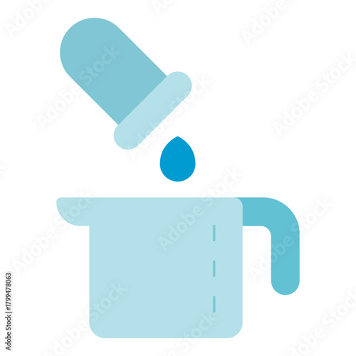 mixed chemistry liquid flat icon