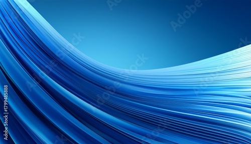 Ombre Blue Curve On A Light Blue Background Illustration