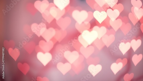 연분홍 배경 위 하얀 하트 일러스트 A white heart illustration on a light pink background