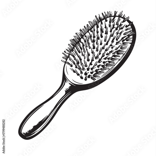 hair brush isolated on white