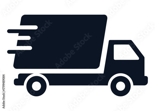 Delivery truck icon isolated on, representing transportation and fast shipping services