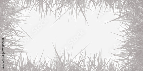 branches of trees in the wind. Vector silhouette of grass on white background.