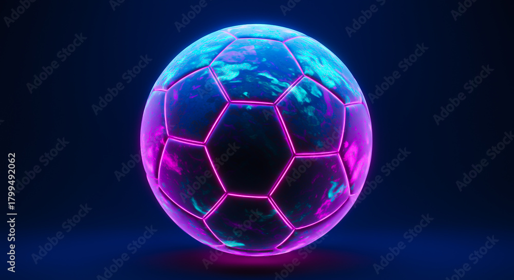 Fototapeta premium soccer ball on dark background