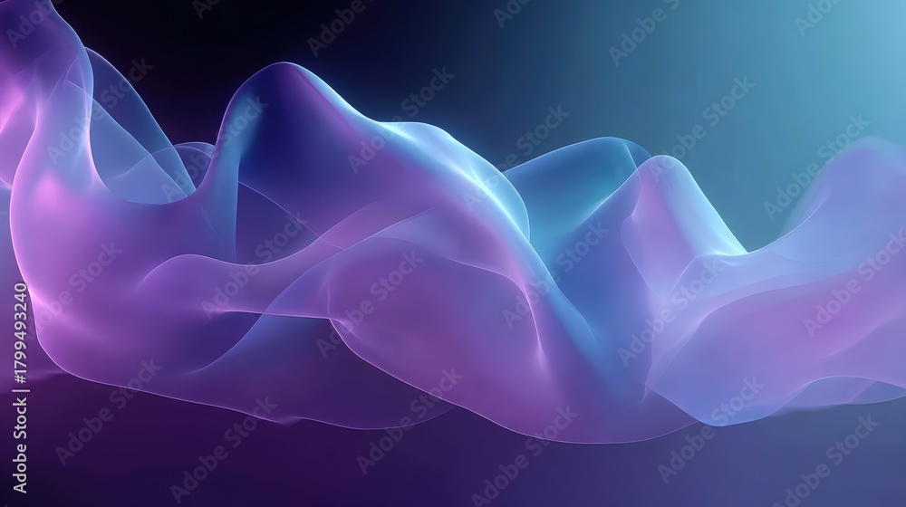 Obraz premium Dynamic light waves creating ethereal colorful flowing background