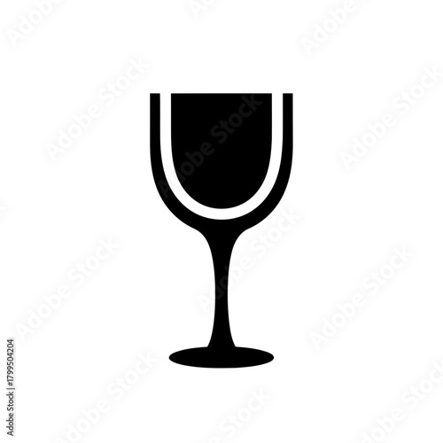 Wine Glass Silhouette Icon