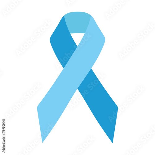 Teal ribbon awareness symbol for ovarian and cervical cancer support
