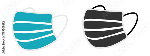 Face Mask Protective Medical Vector Illustration