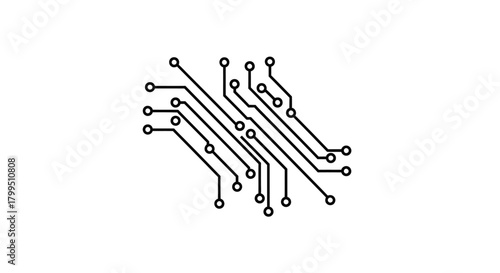 Abstract minimalist circuit board design symbolizing technology and connectivity