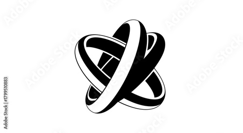 Interlocking Rings Graphic in Black and White Demonstrating Unity and Connection