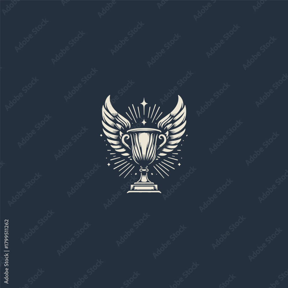 Obraz premium Champion Trophy Vector Logo