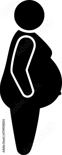 fat icon flat vector
