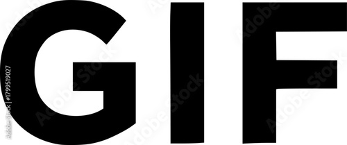 gif glyph vector flat icon
