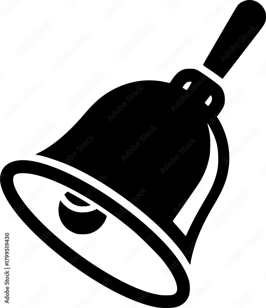 Obraz premium handbell icon flat vector icon