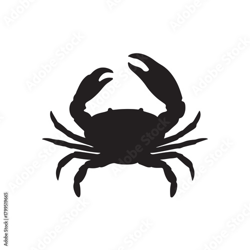 set of crab vector illustration on white background