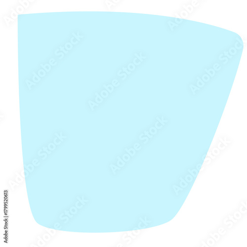 Simple blue glass with clear water, symbolizing clean drinking water access in hygiene and health education.