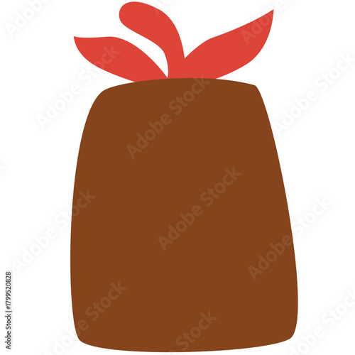 Red potted plant with leaves, symbolizing fresh air and clean indoor spaces for hygiene education.