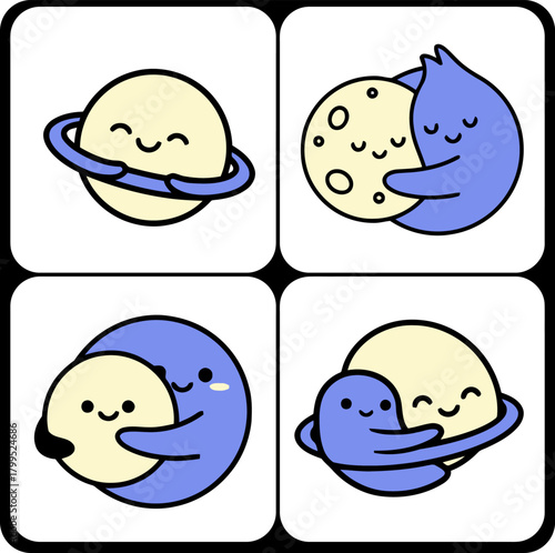 Cute coffee cup characters with smiling faces,  Funny hot drink mugs with steam and hearts,  Playful breakfast coffee mascots for cozy themes