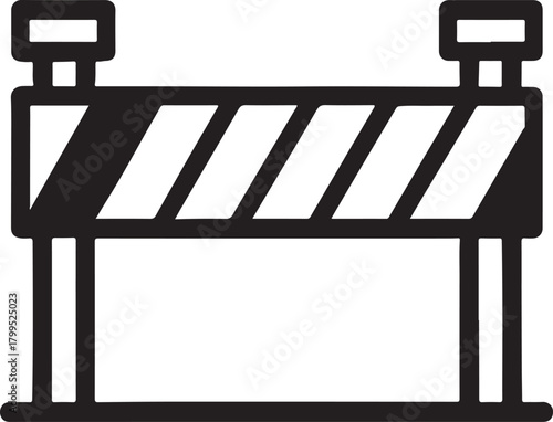   Caution tape line icon in bold style, perfect for warning signs, safety alerts, hazard labels and vector design.