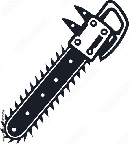 black vector illustration of a saw