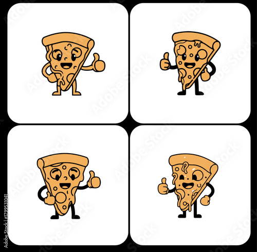 Four cartoon lions with manes and proud faces,  Cute lion king characters wearing crowns,  Playful jungle lion mascots for kids