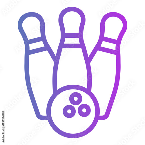bowling Gradient icon