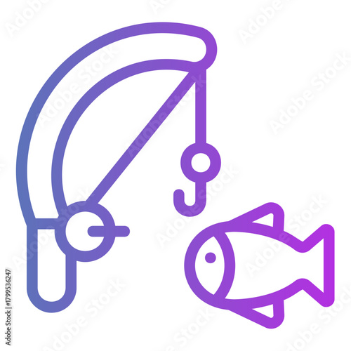 fishing Gradient icon
