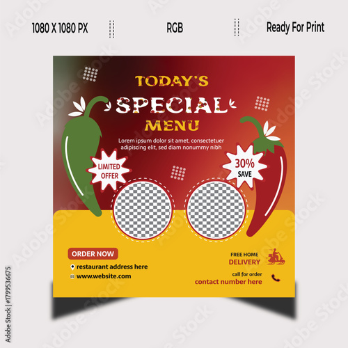 Food Template custom design