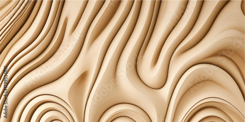Brown wood texture pattern with flowing golden metallic liquid design