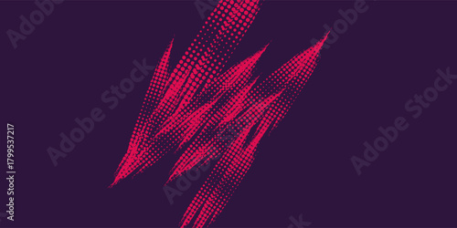 Monochrome printing raster, abstract vector halftone background concept