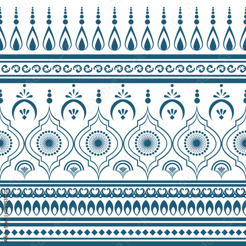 Mehndi Indian pattern. Mehndi Indian oriental pattern. Indian pattern style can be used in fabric design for clothing, textile, background, wallpaper, embroidery, floral, floral pattern