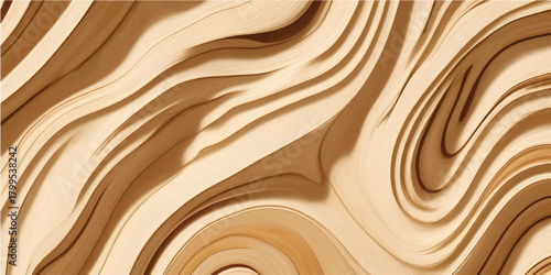 Abstract wood texture background with a delicious dark brown chocolate cream swirl flow pattern design